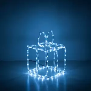 30cm LED Present Gift Light Xmas Festive Christmas Box Cool White Lights Indoor Outdoor Use