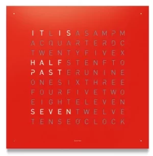 QLOCKTWO Classic Red Pepper Wall Clock 45cm