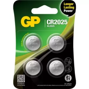 GP Lithium Coin 3V CR/DL2025 (4 Pack)