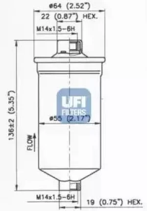31.770.00 UFI Fuel Filter Petrol