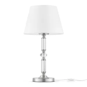 Classic Riverside Chrome Table Lamp with Shade