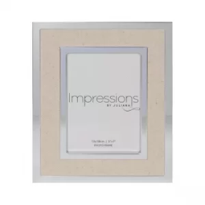 5" x 7" IMPRESSIONS Silver Finish Frame with Canvas Border