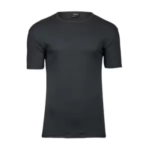 Tee Jays Mens Interlock T-Shirt (5XL) (Dark Grey)