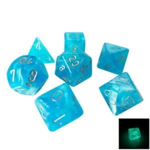 Chessex Poly 7 Dice Set: Luminary Sky With Silver