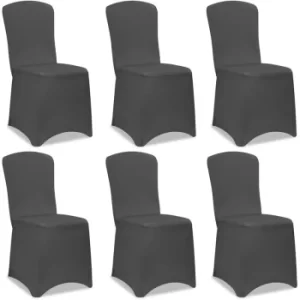 6x Chair Cover Cloth Stretch Spandex Wedding Birthday Party Event Banquet Decor Anthracite