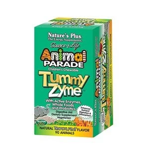 Natures Plus Animal Parade Tummy Zyme Childrens Chewable Tropical Fruit Flavour 90 Tabs