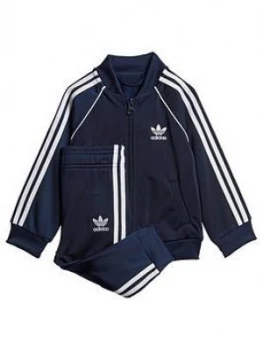 Boys, adidas Originals SST Childrens Tracksuit - Navy, Size 3-4 Years