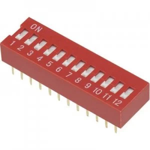DIP switch Number of pins 12 Slide type TRU COMPONENTS DSR 12