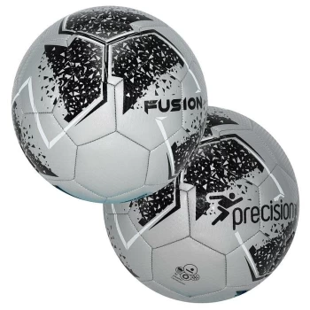 Fusion Mini Size 1 Training Ball - Mini (Size 1) - Silver/Black/White - Precision