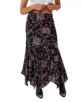 Free People Floral Print Maxi Skirt