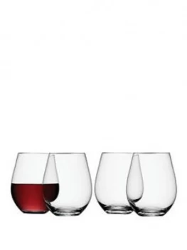 Lsa International Wine Stemless Red Wine Glasses Set Of 4