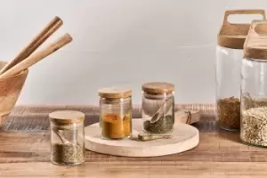Nkuku Izaan Spice Jar Set Of 3 Kitchen & Dining Accessories Clear