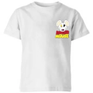 Danger Mouse Pocket Logo Kids T-Shirt - White - 7-8 Years - White
