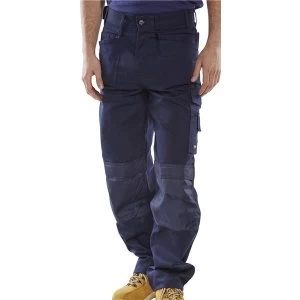 Click Premium Trousers Multipurpose Holster Pockets Size 34 Navy Blue