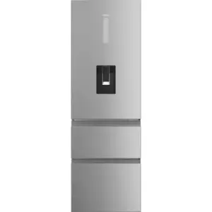 Haier 3D 60 Series 5 HTW5618DWMG WiFi Connected Total No Frost Fridge Freezer - Silver - D Rated