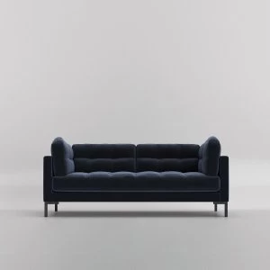 Swoon Landau Velvet 2 Seater Sofa - 2 Seater - Ink