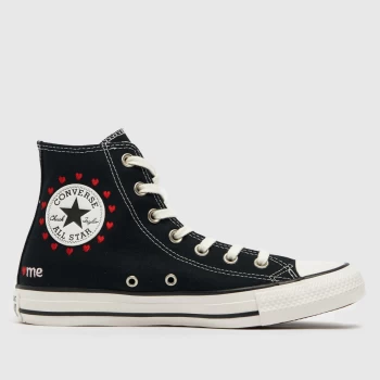Converse Black & Red Crafted With Love Hi Trainers