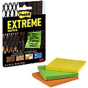 Post-it Extreme Notes 76 x 76mm Orange, Yellow, Green 3 Pieces of 45 Sheets