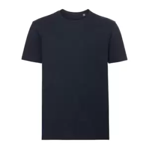 Russell Mens Authentic Pure Organic T-Shirt (XXL) (French Navy)