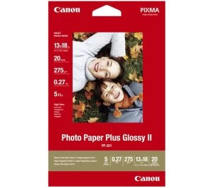Canon 130 x 180mm Photo Paper Plus Glossy II 20 Sheets