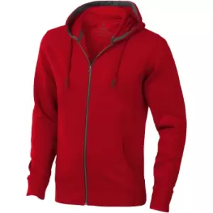 Elevate Mens Arora Hooded Full Zip Sweater (S) (Red)