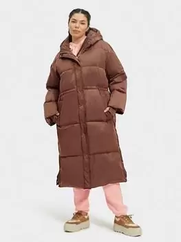 UGG Keeley Long Padded Coat - Chestnut, Size XS, Women