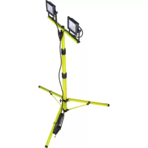 Luceco Eco Twin Foldable 40W Corded Integrated LED Work Light With Tripod