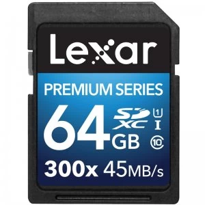 Lexar Premium 300X 64GB SDXC Memory Card