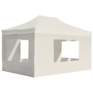 Vidaxl Professional Folding Party Tent With Walls Aluminium 4.5X3 M - Cream