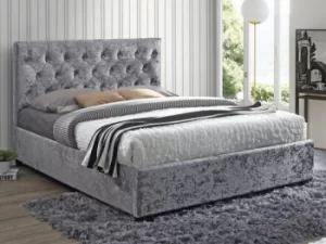 Birlea Cologne 5ft King Size Steel Crushed Velvet Glitz Upholstered Fabric Bed Frame