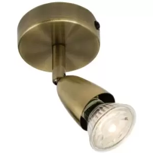Amalfi - Adjustable 1 Light Spotlight Antique Brass, GU10 - Endon