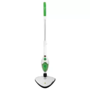 Quest 41990 10-in-1 Steam Mop with Detachable Handheld Unit - White/Green