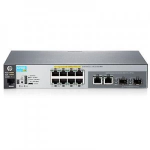 HPE Aruba 2530 8G PoE+ Managed L2 Gigabit Ethernet (10/100/1000) Black 1U Power over Ethernet (PoE)