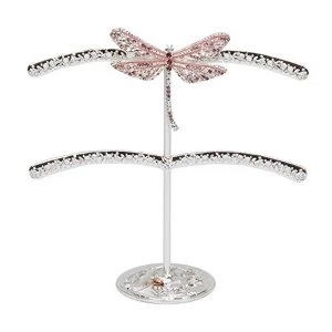 Sophia Pink Crystal Dragonfly Double Jewellery Hanger
