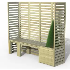 Forest Garden - 6'9 x 19 Forest Modular Wooden Garden Seating Set Number 2 (2.06m x 0.53m) - Natural Timber