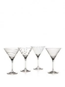 Cheers Martini Glasses ; Set Of 4