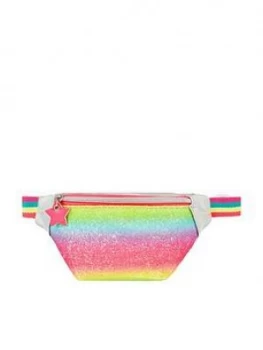 Accessorize Girls Rainbow Glitter Belt Bag - Multi