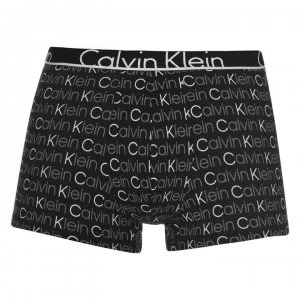 Calvin Klein All Over Logo Trunks - Black 4WZ