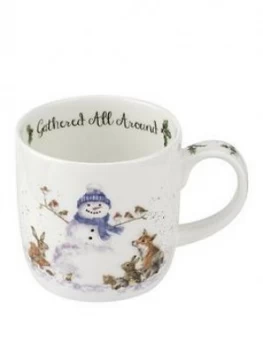 Royal Worcester Wrendale Gathered All Around Snowman Mug