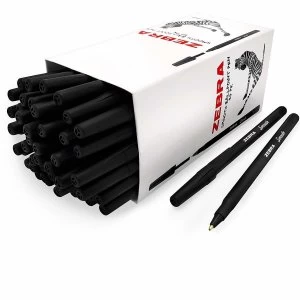 Zebra Z-ST 50 Pack Smooth Ink Stick Pen Black