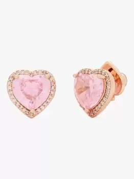 Kate Spade My Love Pave Heart Stud Earrings, Pink/ Rose Gold, One Size