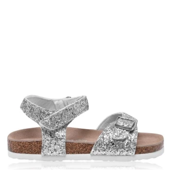 SoulCal Cork Sandals Childrens - Silver Glitter
