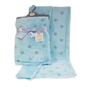 Snuggle Baby Babies Star Print Wrap (One Size) (Sky Blue)
