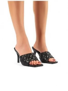 Public Desire Bossy Heeled Sandal - Black, Size 5, Women