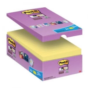 Post it Super Sticky Notes 76 x 127mm Canary Yellow 16 Pieces of 90 Sheets