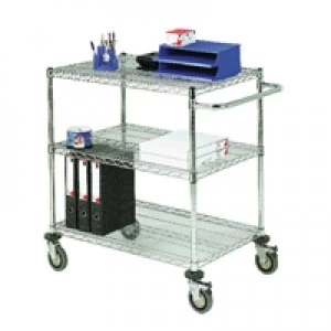 Slingsby 3-Tier Chrome Mobile Trolley 373004