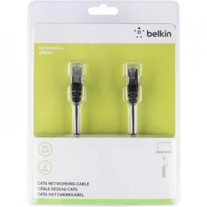 Belkin RJ45 Network cable, patch cable CAT 6 S/FTP 15m Black incl. detent