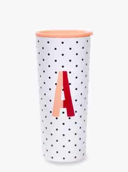 Sparks Of Joy Initial Stainless Steel Tumbler - Orange - One Size