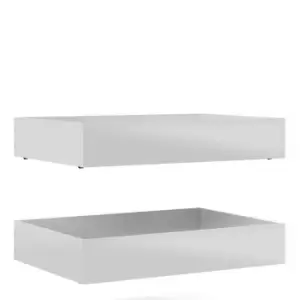 Naia Under Bed Drawers 2 Pieces, High Gloss White