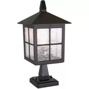 Elstead Winchester - 1 Light Outdoor Pedestal Lantern Black IP43, E27